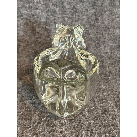 VTG Avon Candle Votive Holders Crystal Glass Squirrel Dove Lot of 2 - Picture 4 of 16